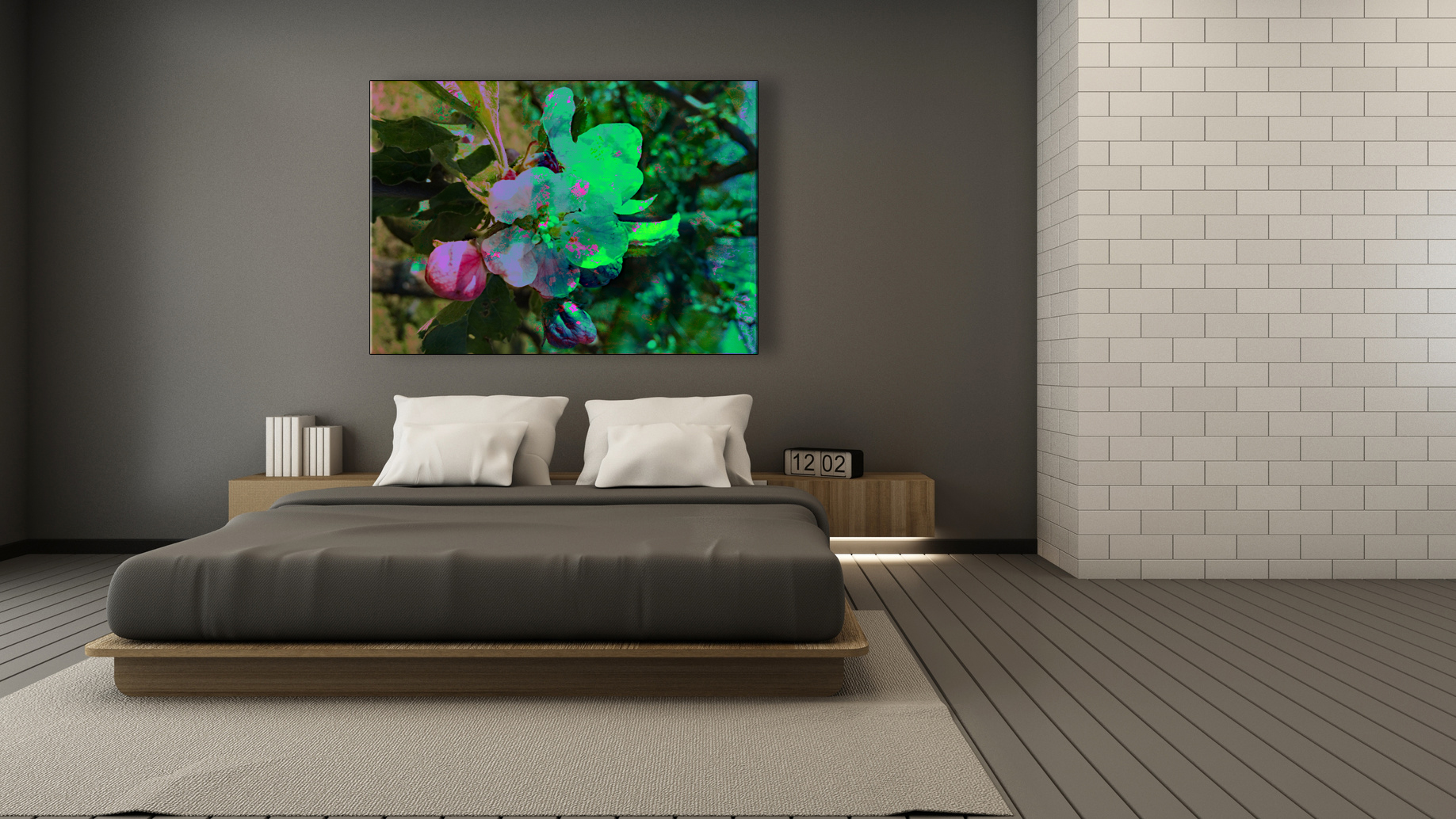Bedroom design modern &amp; Loft - 3D render